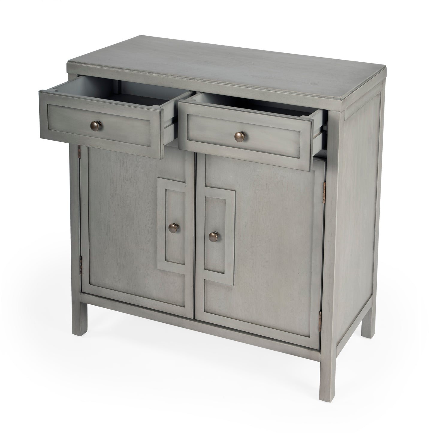 Butler Specialty Company Imperial 31 in. W Rectangular Wood 2 Drawer 2 Door Accent Cabinet, Gray