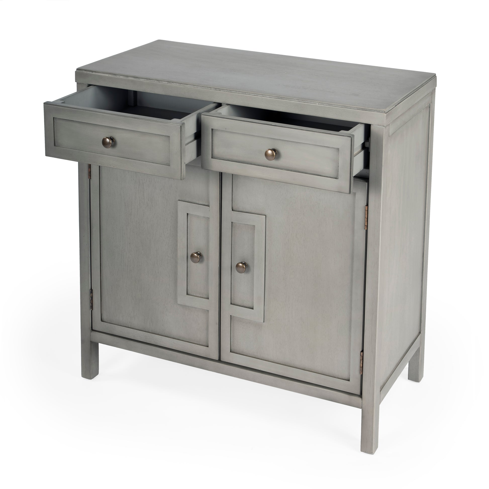 Butler Specialty Company Imperial 31 in. W Rectangular Wood 2 Drawer 2 Door Accent Cabinet, Gray