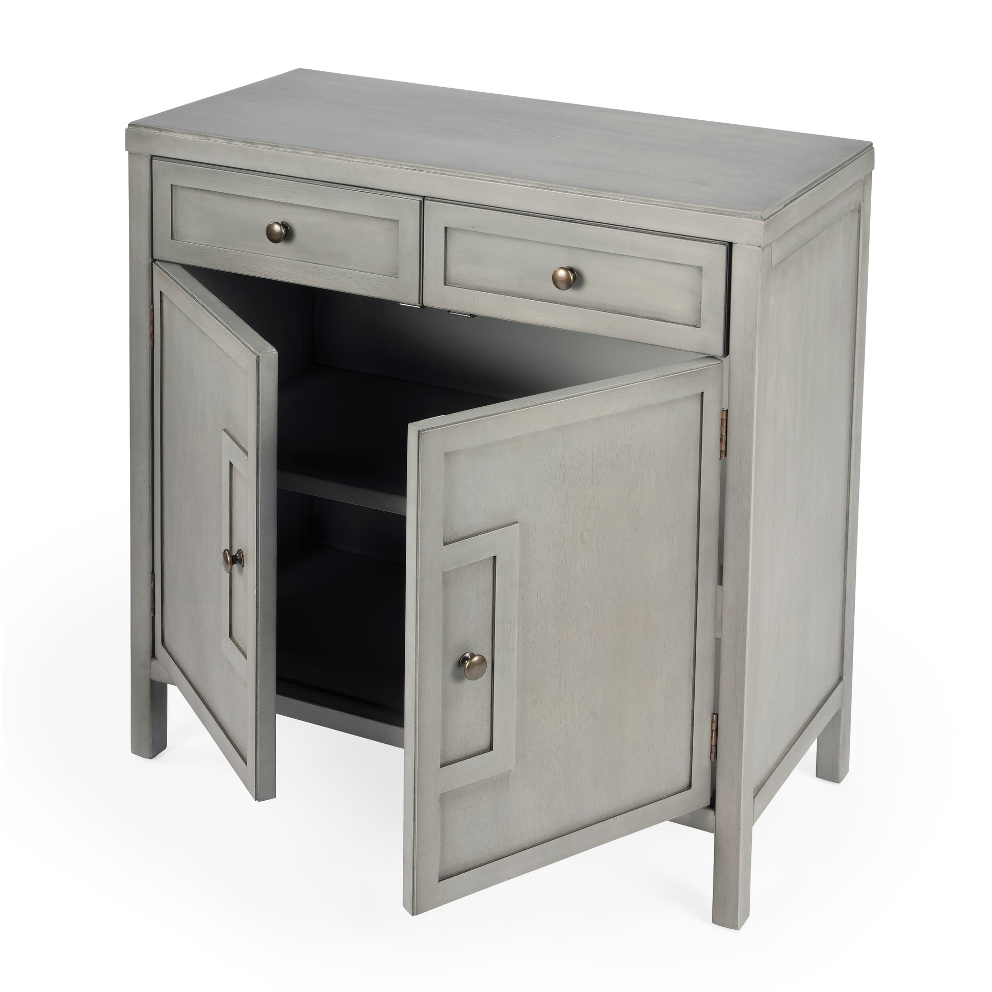 Butler Specialty Company Imperial 31 in. W Rectangular Wood 2 Drawer 2 Door Accent Cabinet, Gray