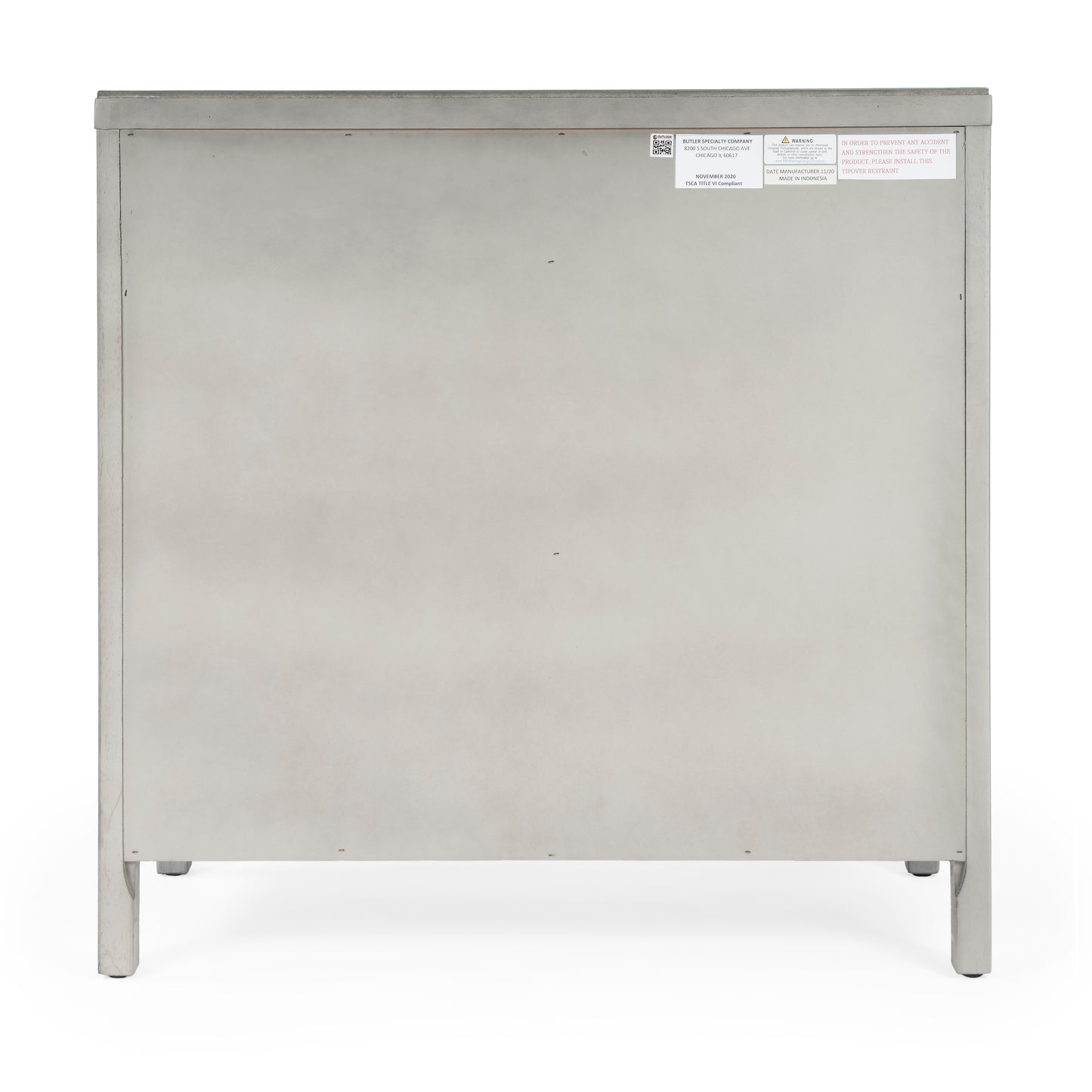 Butler Specialty Company Imperial 31 in. W Rectangular Wood 2 Drawer 2 Door Accent Cabinet, Gray