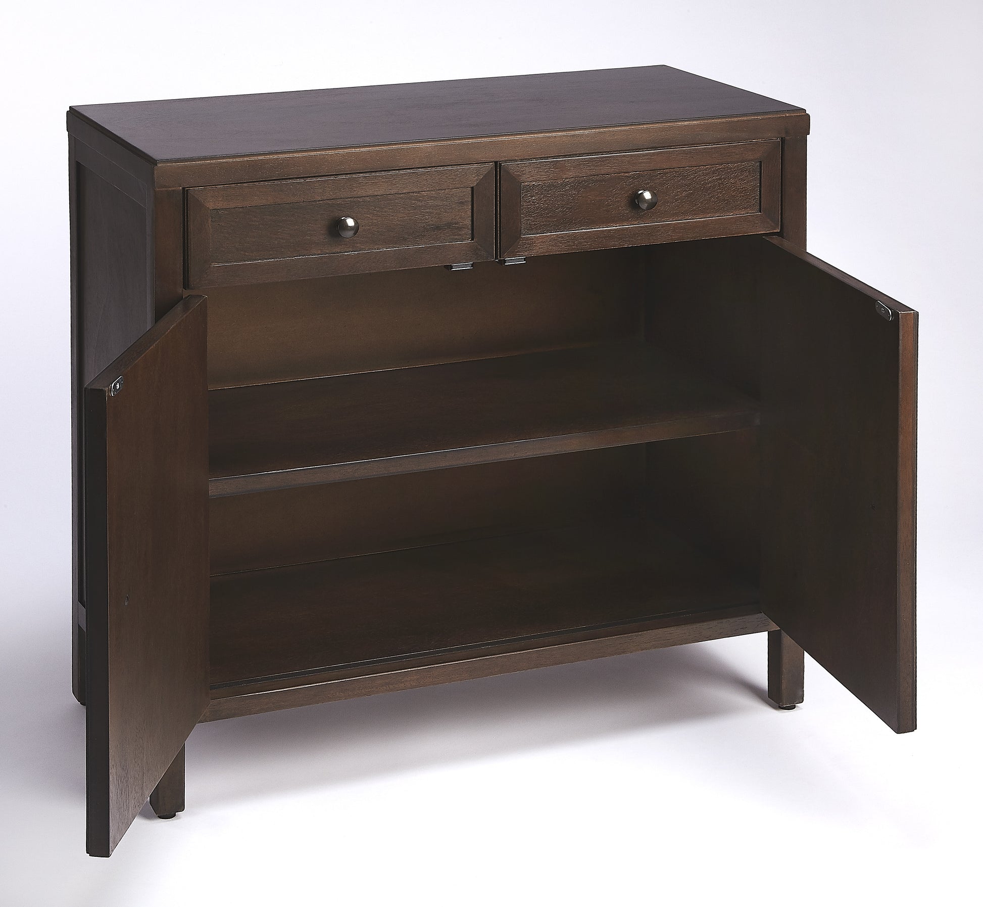 Butler Specialty Company Imperial 31 in. W Rectangular Wood 2 Drawer 2 Door Accent Cabinet, Dark Brown
