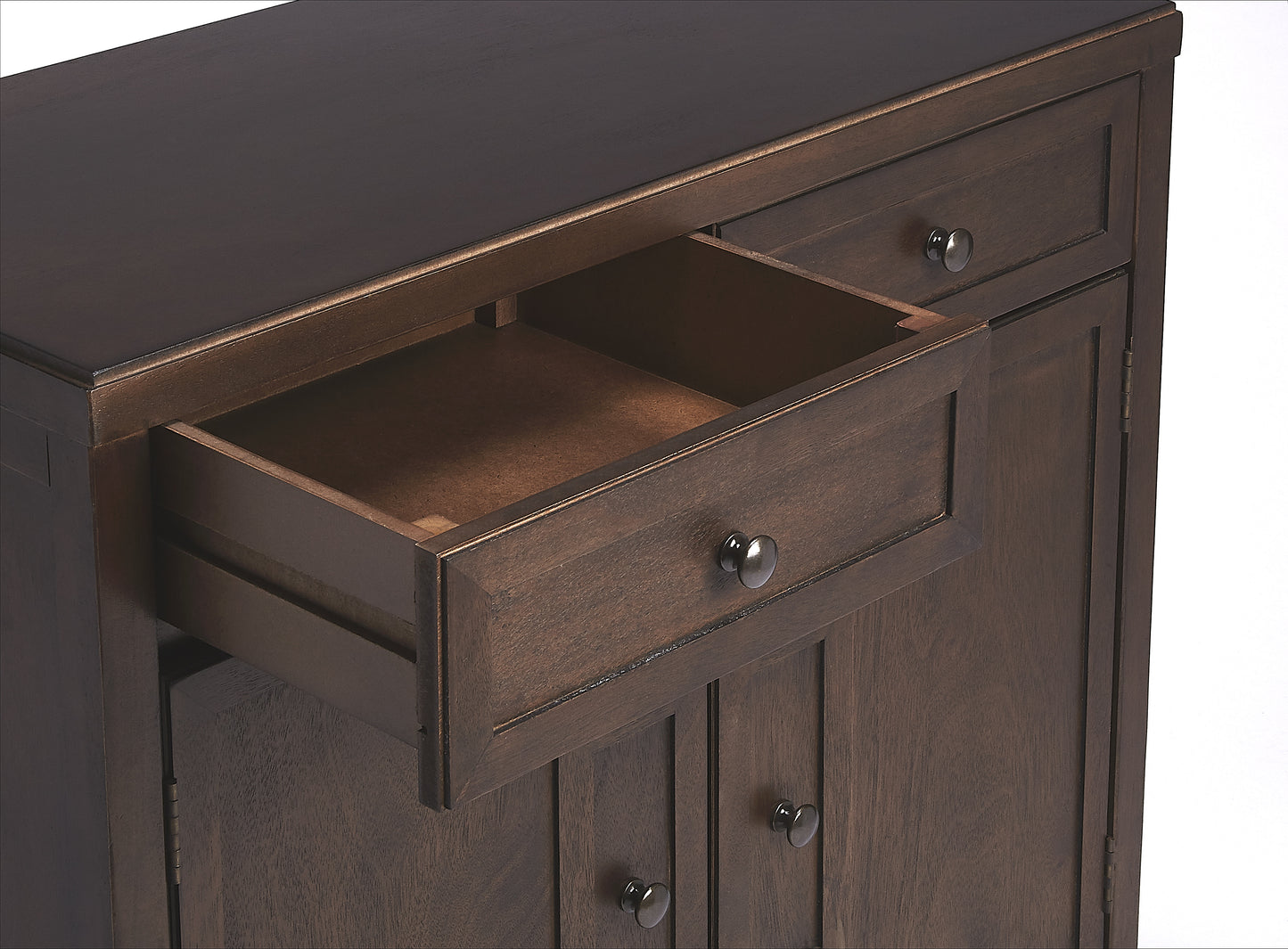 Butler Specialty Company Imperial 31 in. W Rectangular Wood 2 Drawer 2 Door Accent Cabinet, Dark Brown