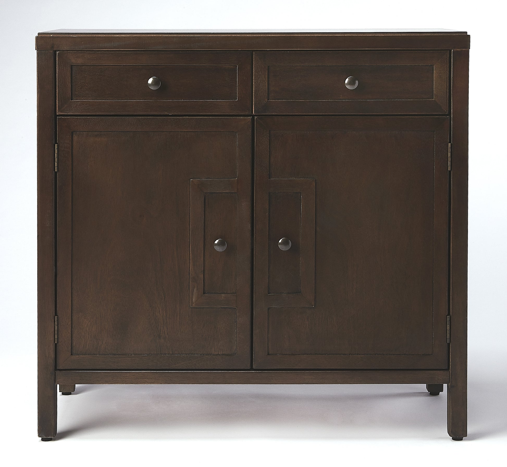 Butler Specialty Company Imperial 31 in. W Rectangular Wood 2 Drawer 2 Door Accent Cabinet, Dark Brown