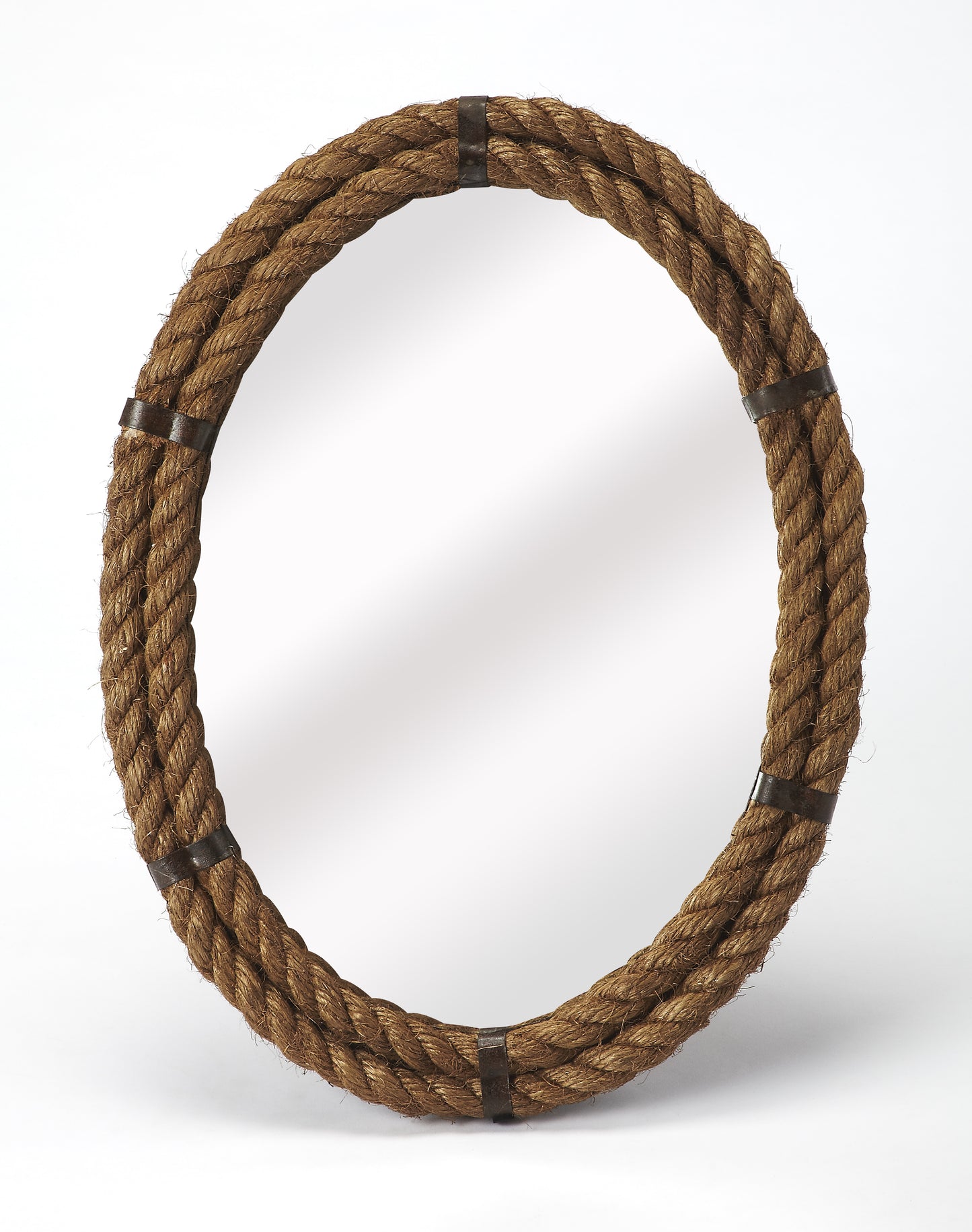 Butler Specialty Company Darby 18 in. W x 24 in. H Oval Rope Wall Mirror, Light Brown