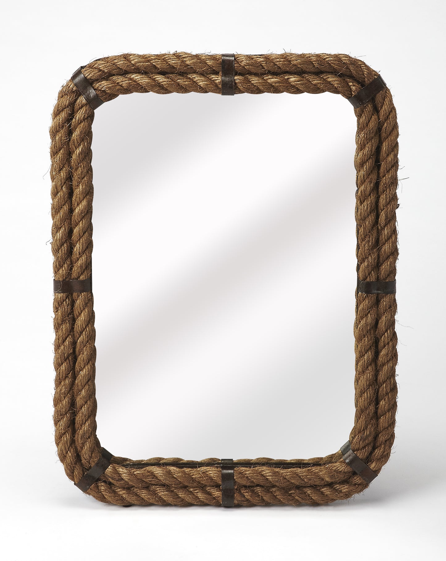 Butler Specialty Company Darby 18.5 in. W x 24.5 in. H Rectangular Rope Wall Mirror, Light Brown