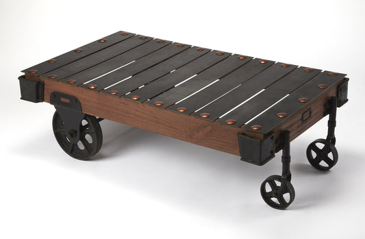 Chesterfield Industrial Chic Coffee Table in Gray 3965330