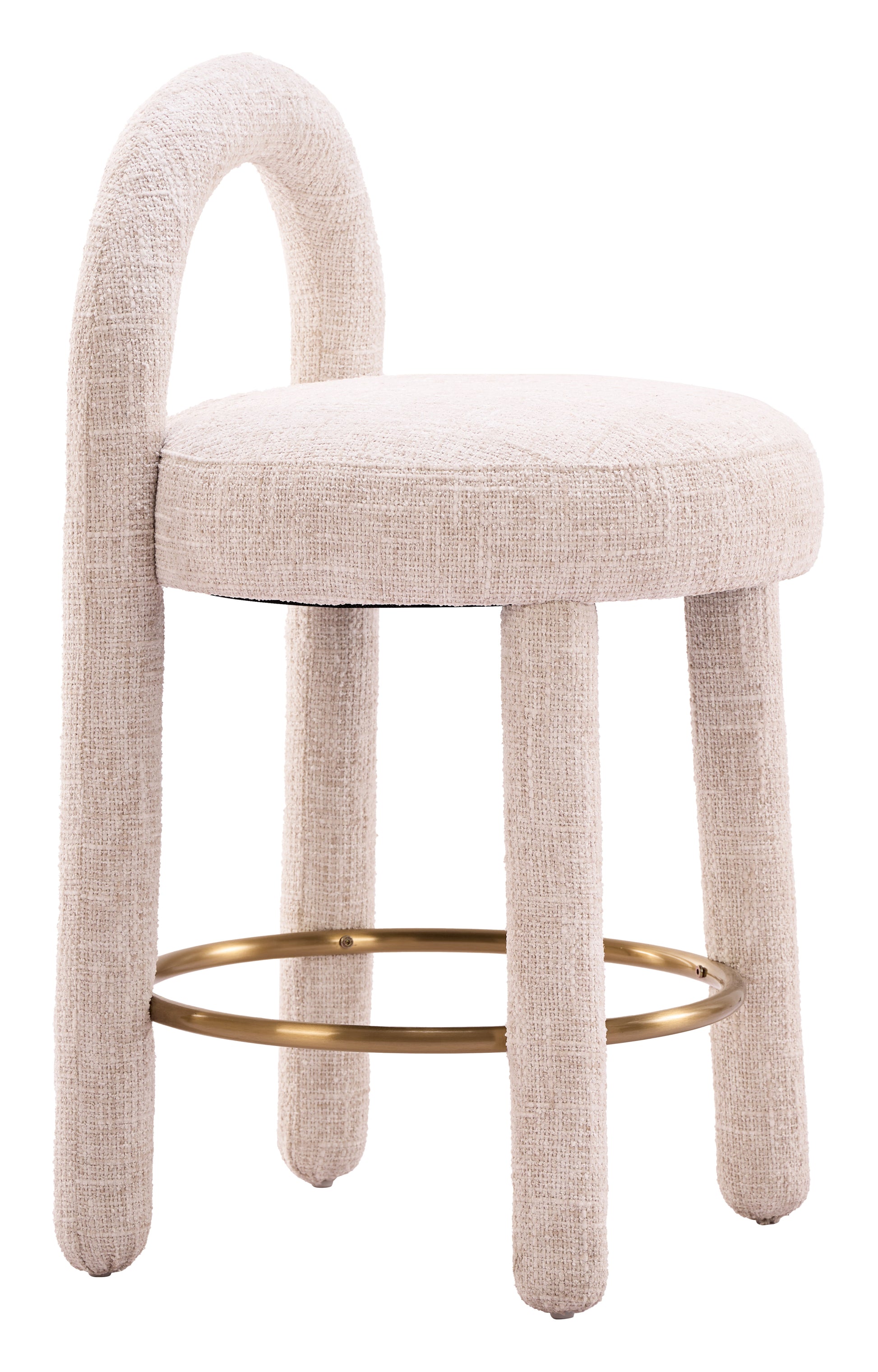 Curco Counter Stool (Set of 2) Beige - 6