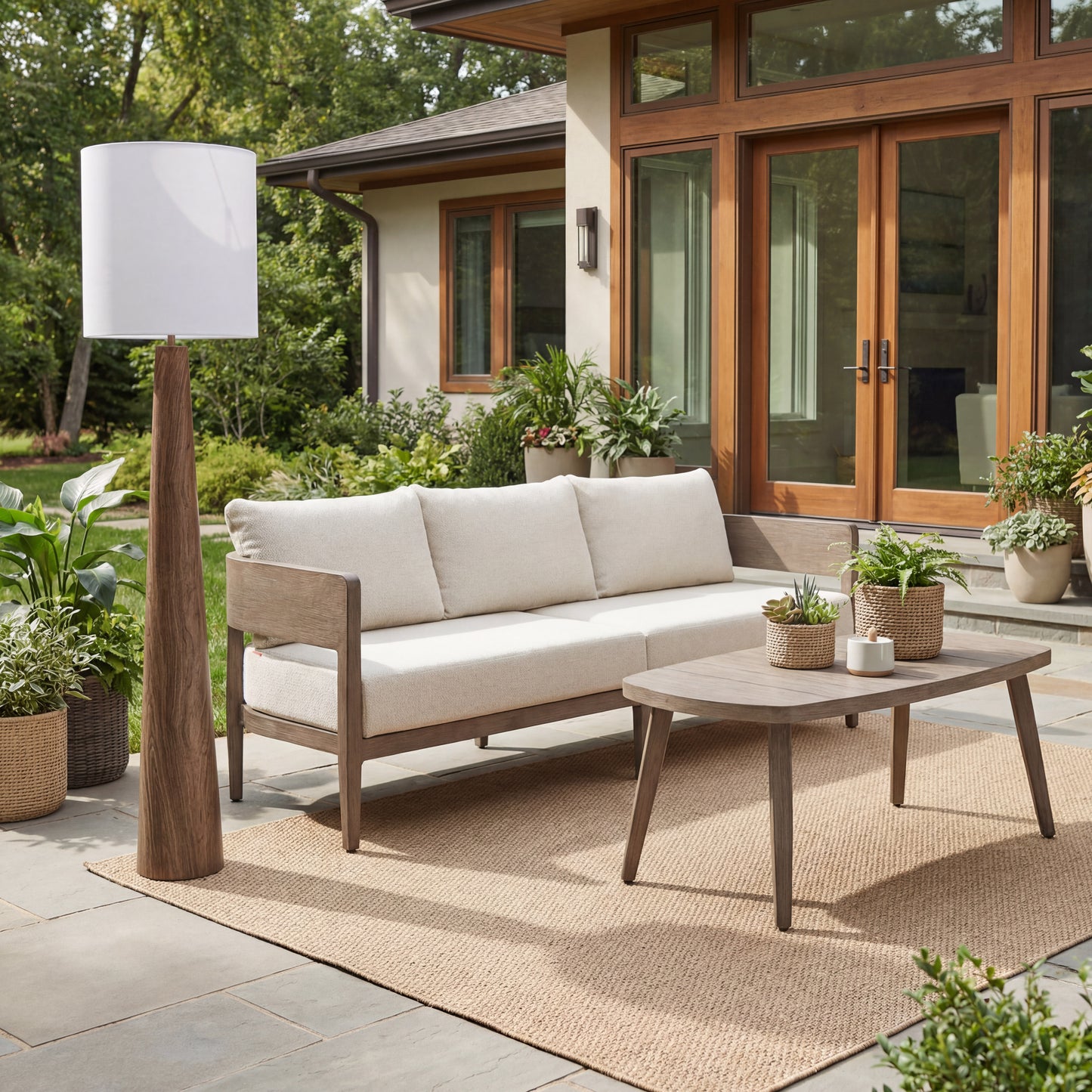 Woonari Solar Floor Lamp Brown - 12