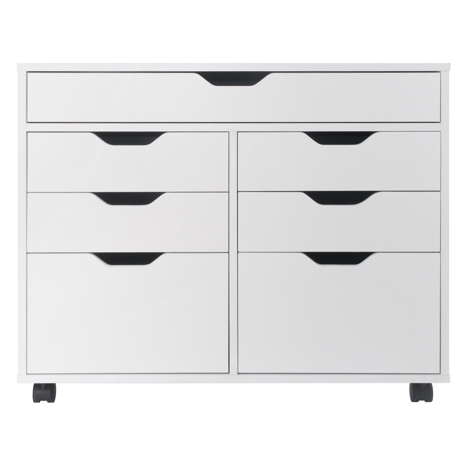 Halifax 5-Drawer Mulit-Storage Mobile Cabinet, White