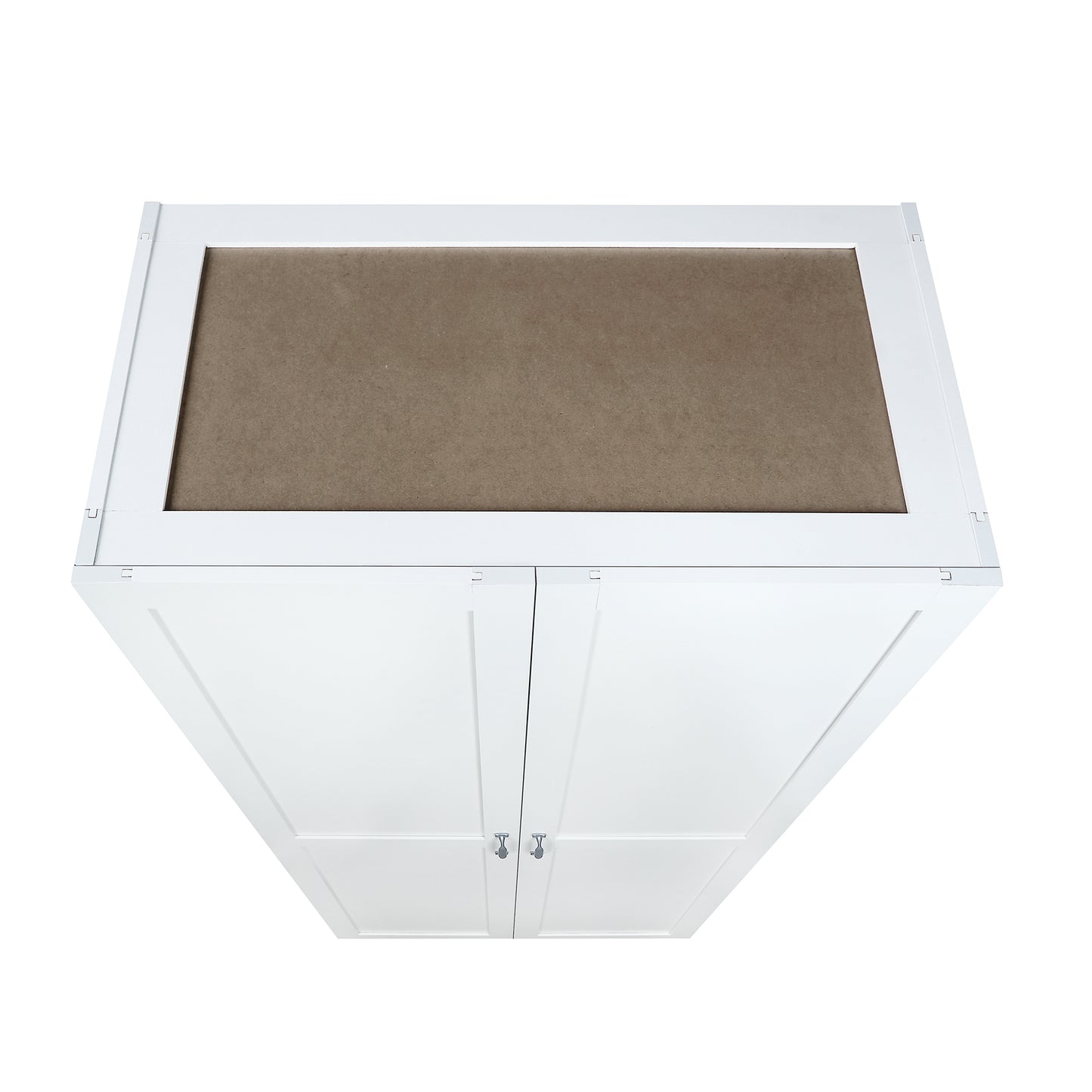 Cornelia Modern 30" Storage Cabinet in White (4-Shelf) 3BC-WH