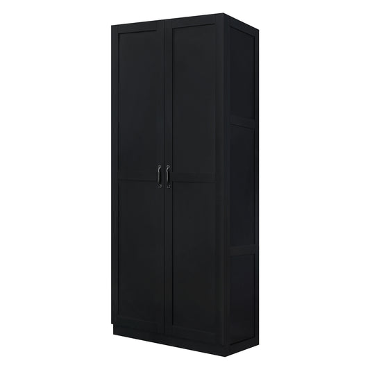 Hopkins Modern 30" Storage Cabinet in Black (4-Shelf) 3GLF-BK