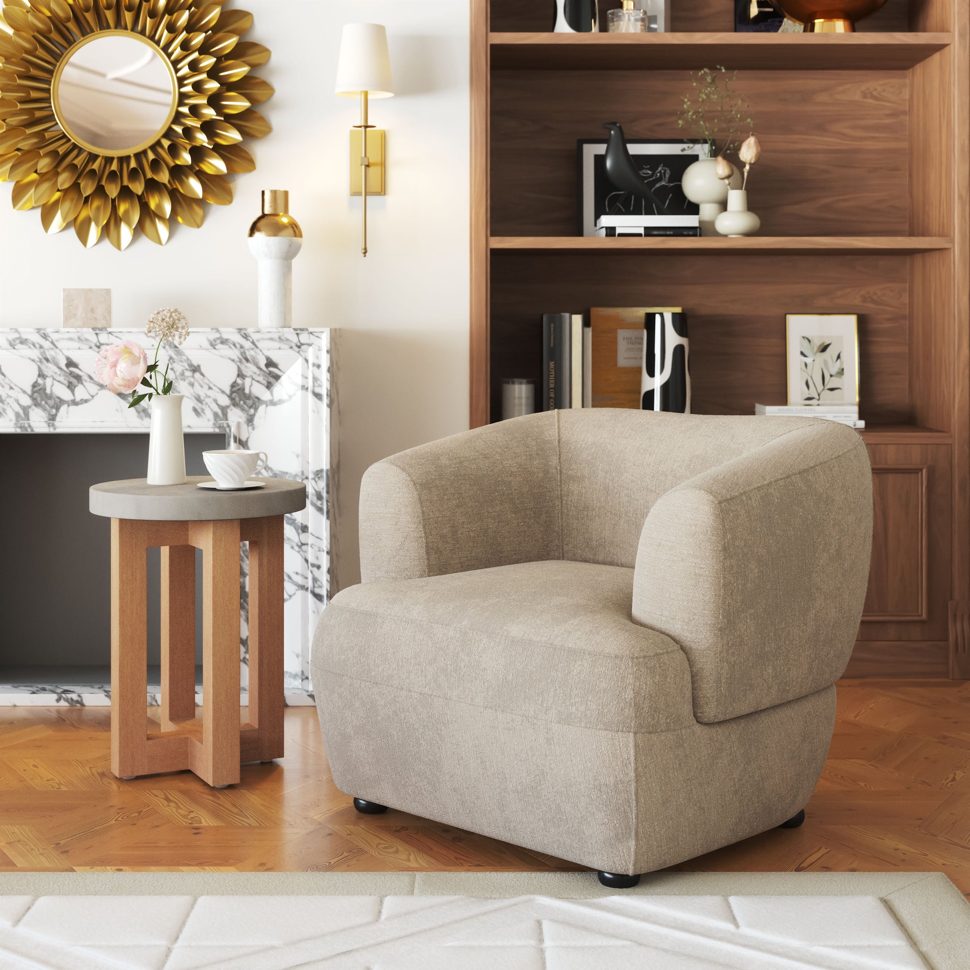 Bekker Accent Chair Golden Beige - 8