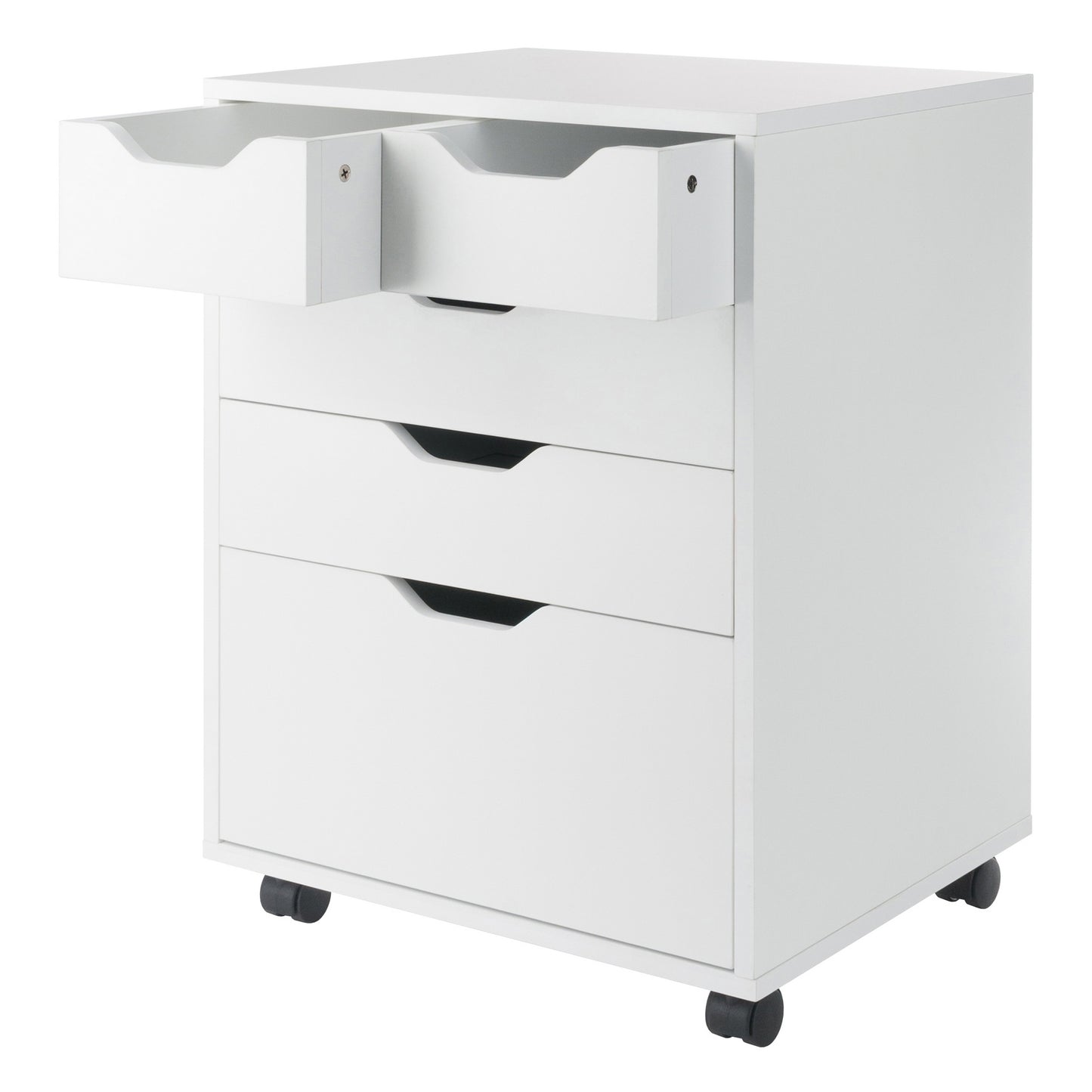 Halifax Bins & Drawers Storage Mobile Cabinet, White