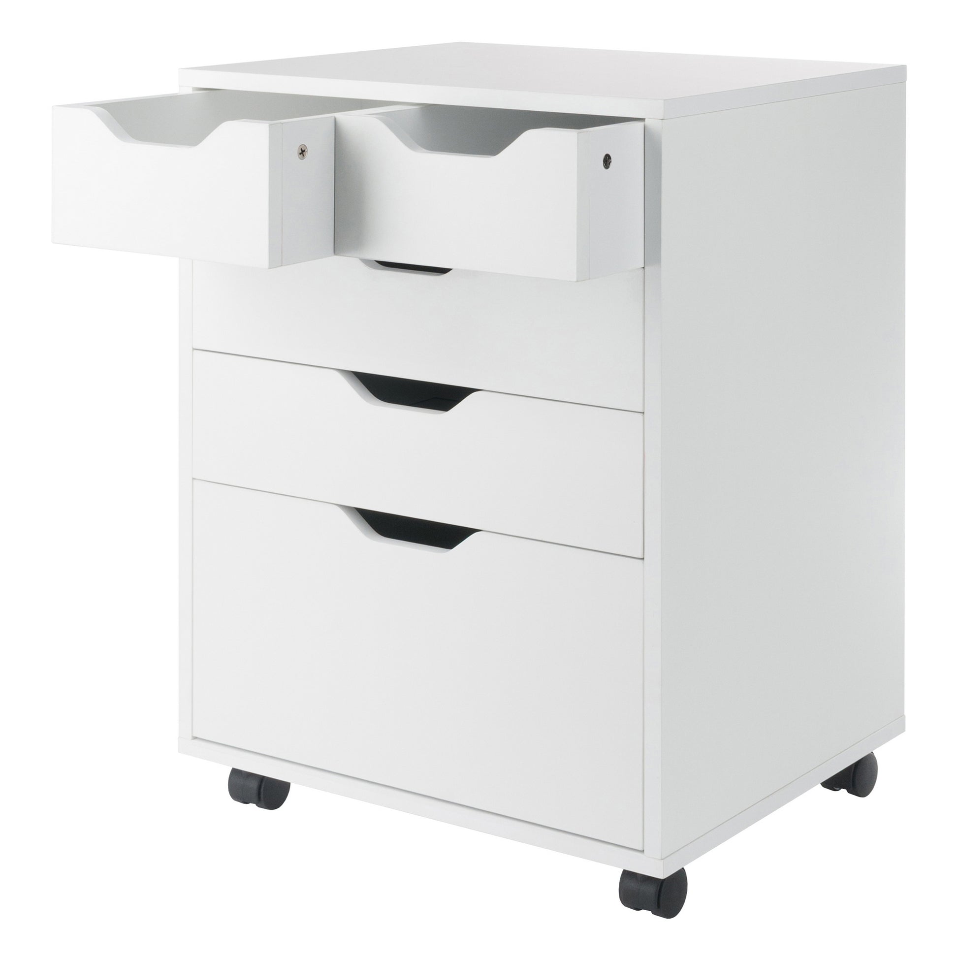 Halifax Bins & Drawers Storage Mobile Cabinet, White