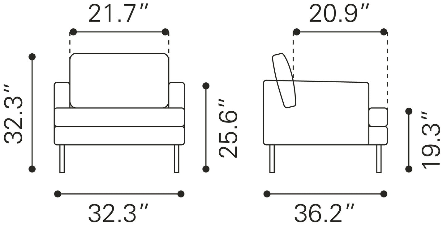 Decade Arm Chair Brown