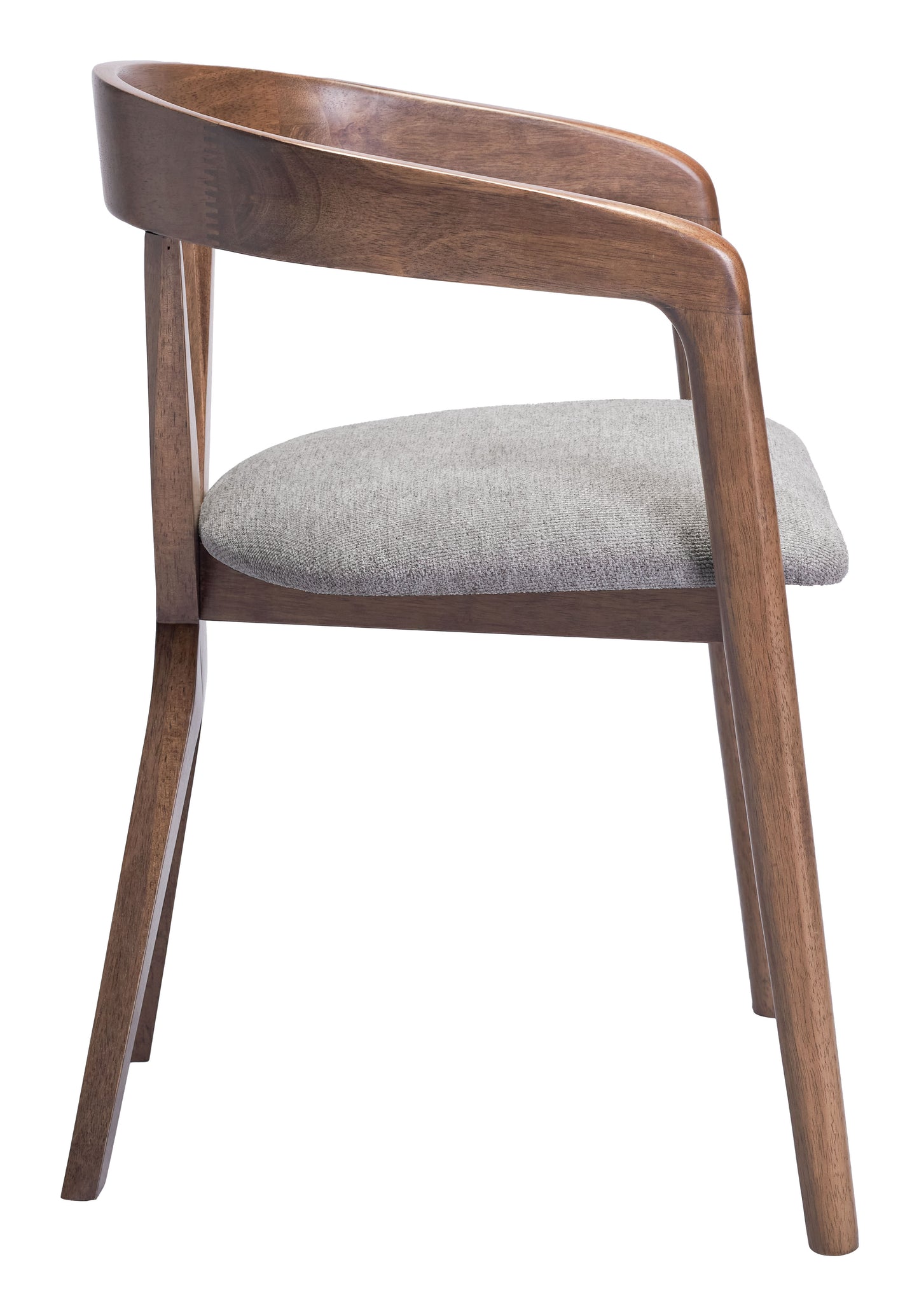 Cairo Dining Chair Dove Gray & Walnut - 2