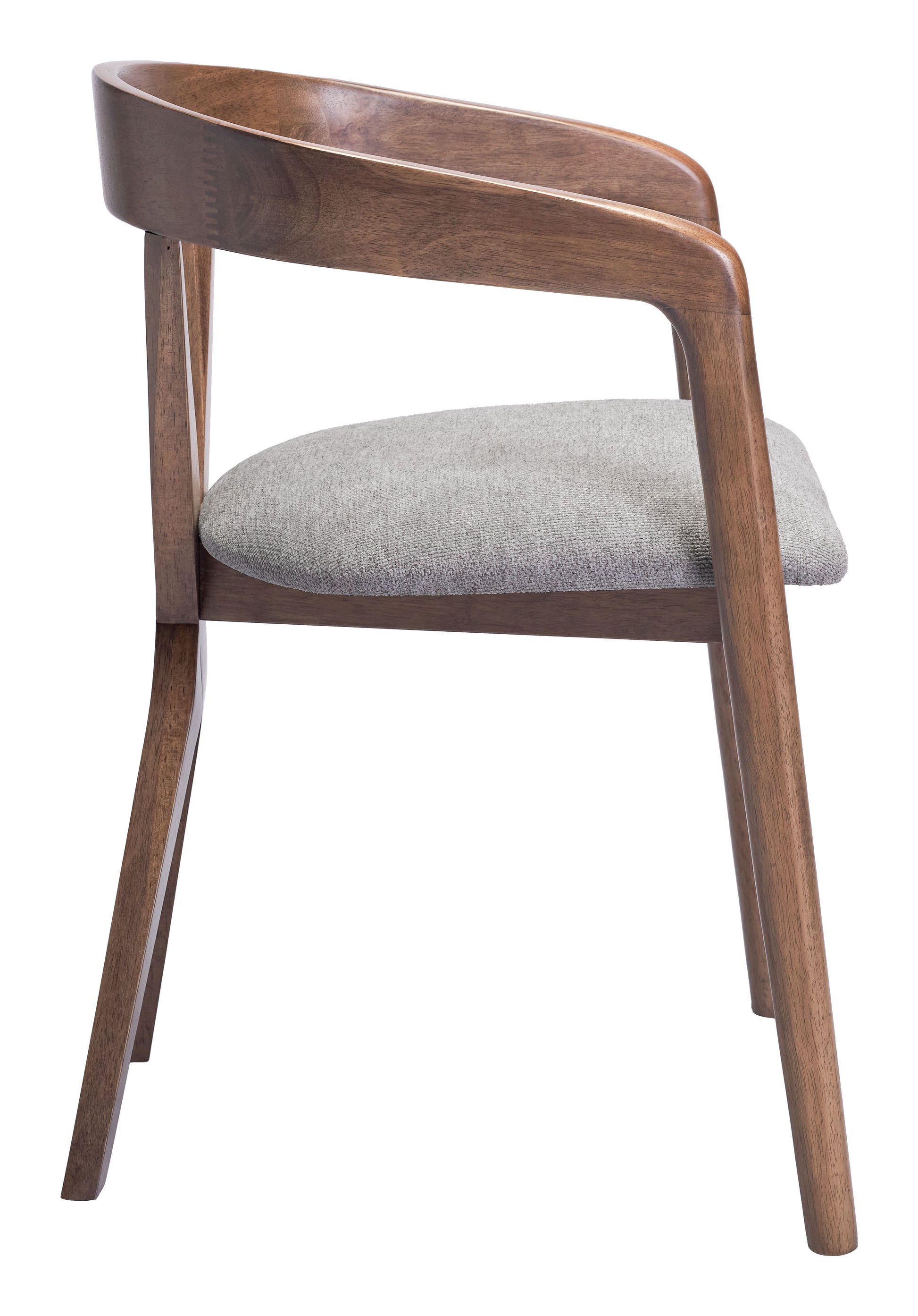 Cairo Dining Chair Dove Gray & Walnut - 2