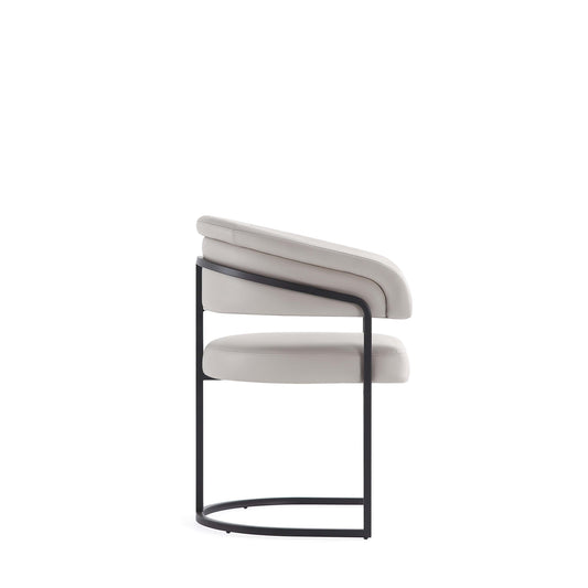 Manhattan Comfort Augusta Modern Leatherette Upholstered Dining Chair in Light Grey - Set of 4 4-DC094-LG