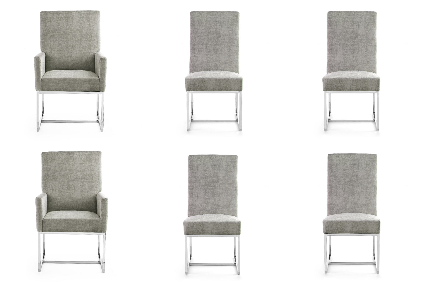 Element Modern 6-Piece Dining Chair Set in Steel 4-DC2930-ST
