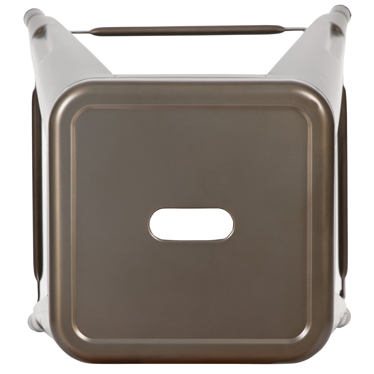 Cierra 24" High Metal Counter-Height, Indoor Bar Stool in Gun Metal Gray - Stackable Set of 4 Gun Metal