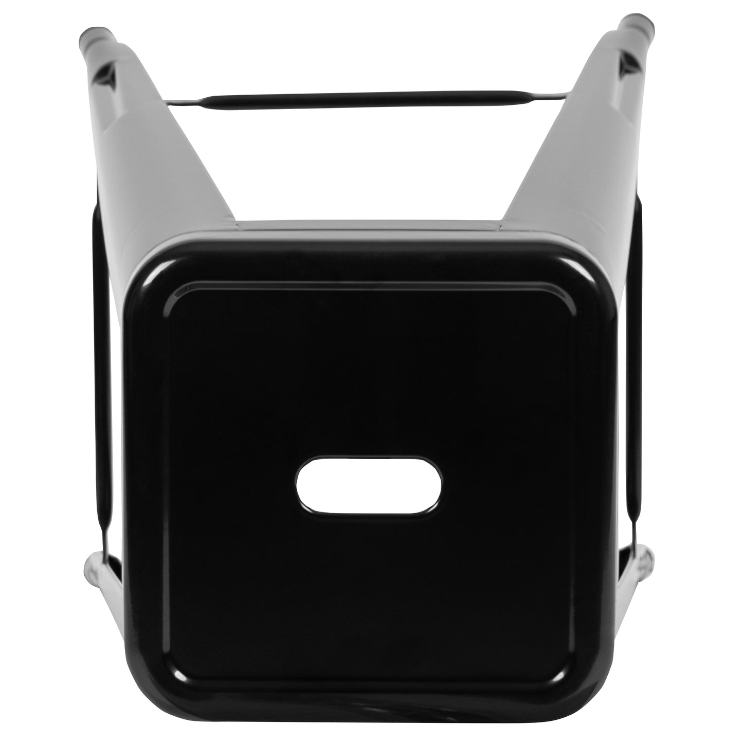 Cierra 30" High Metal Indoor Bar Stool in Black - Stackable Set of 4 Black
