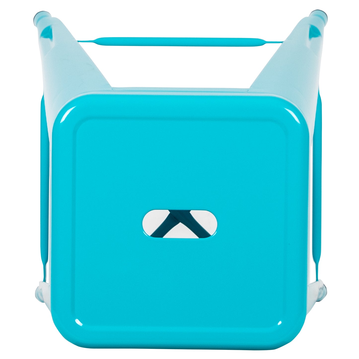 Cierra 30" High Metal Indoor Bar Stool in Teal - Stackable Set of 4 Teal