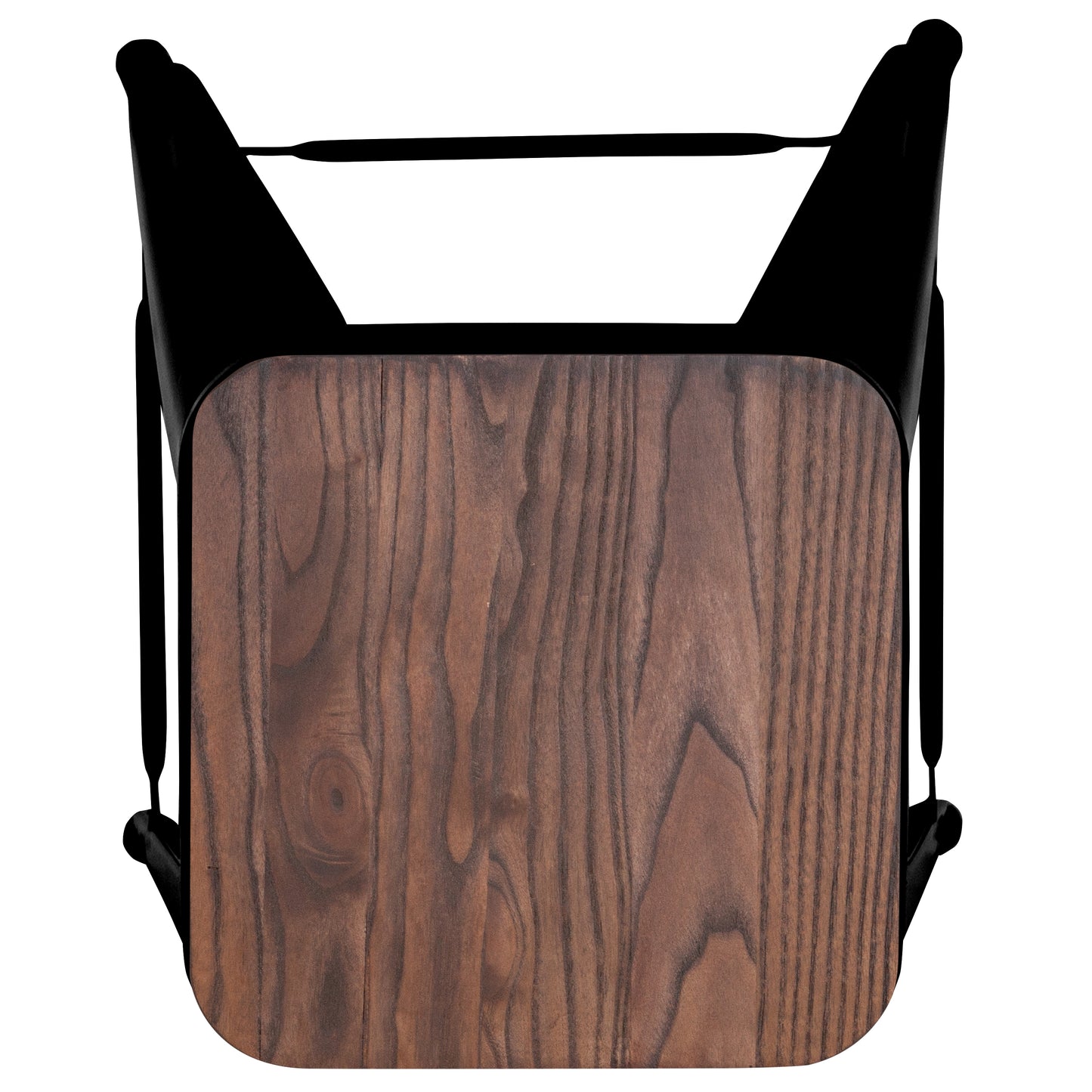 Cierra 30" High Metal Indoor Bar Stool with Wood Seat in Black - Stackable Set of 4 Black
