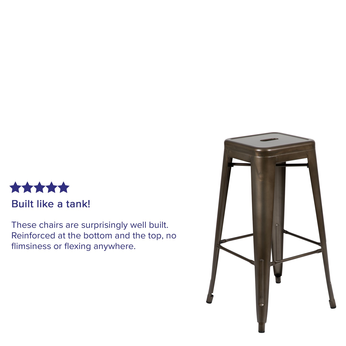 Cierra 30" High Metal Indoor Bar Stool with Wood Seat in Gun Metal Gray - Stackable Set of 4 Gun Metal
