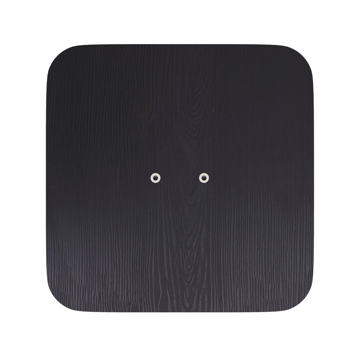 Perry Poly Resin Wood Square Seat with Rounded Edges for Colorful Metal Barstools in Black Black