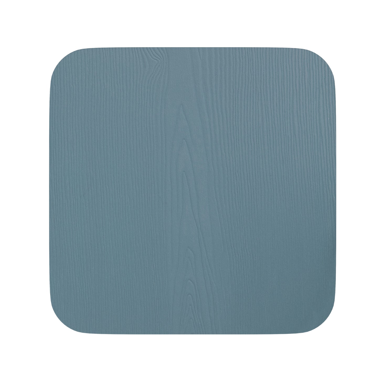 Perry Poly Resin Wood Square Seat with Rounded Edges for Colorful Metal Barstools in Teal-Blue Teal-Blue