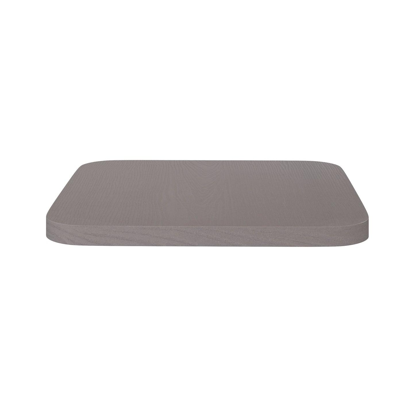 Perry Poly Resin Wood Square Seat with Rounded Edges for Colorful Metal Barstools in Gray Gray