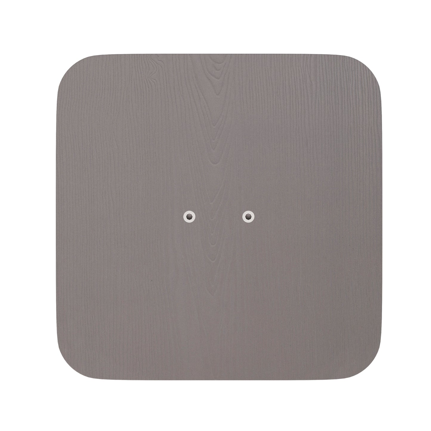 Perry Poly Resin Wood Square Seat with Rounded Edges for Colorful Metal Barstools in Gray Gray