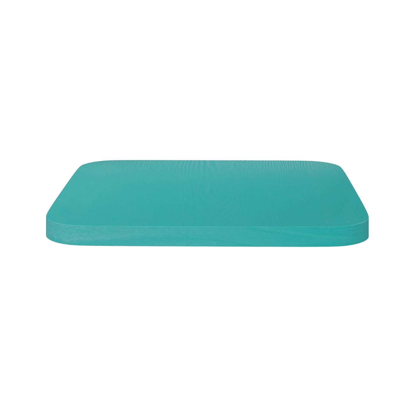 Perry Poly Resin Wood Square Seat with Rounded Edges for Colorful Metal Barstools in Mint Mint