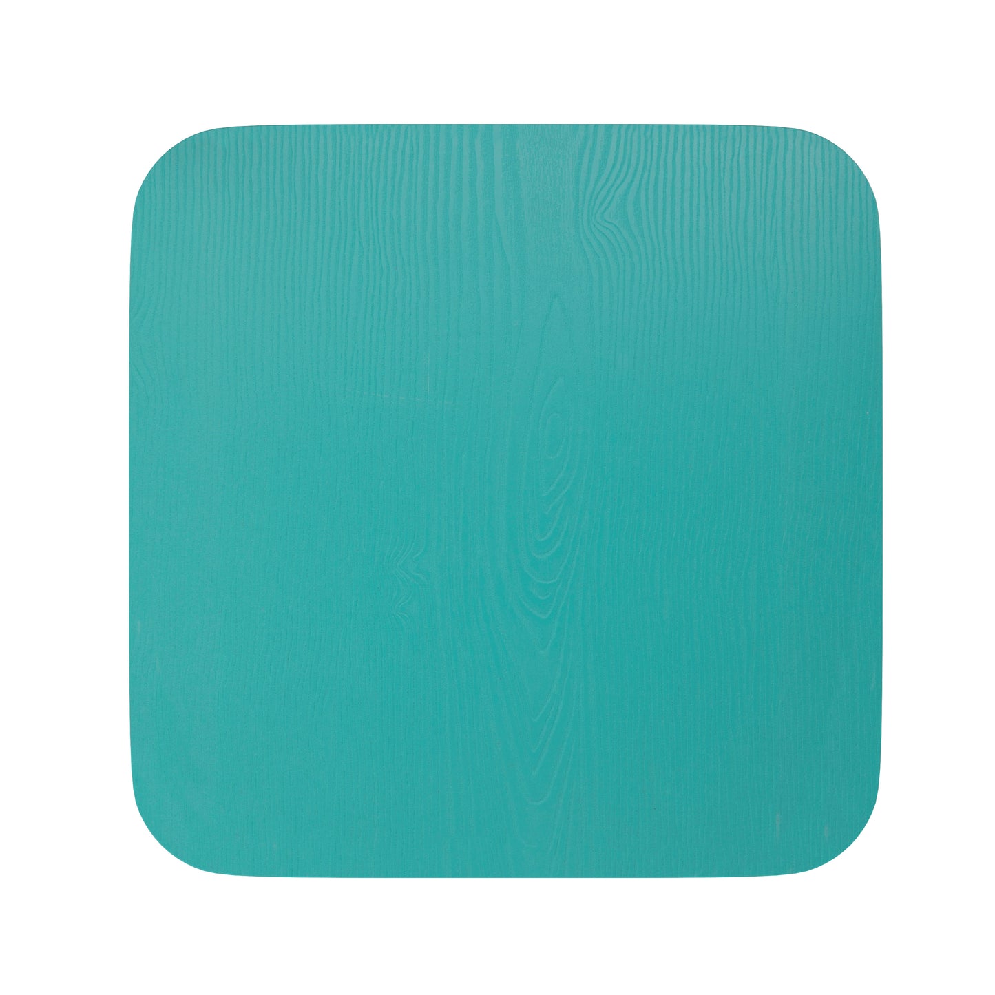 Perry Poly Resin Wood Square Seat with Rounded Edges for Colorful Metal Barstools in Mint Mint