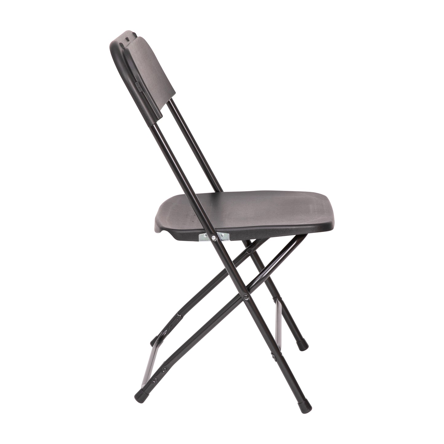 Hercules Big and Tall Commercial Folding Chair - Extra Wide 650LB. Capacity - Durable Plastic - Black, 4-Pack Black