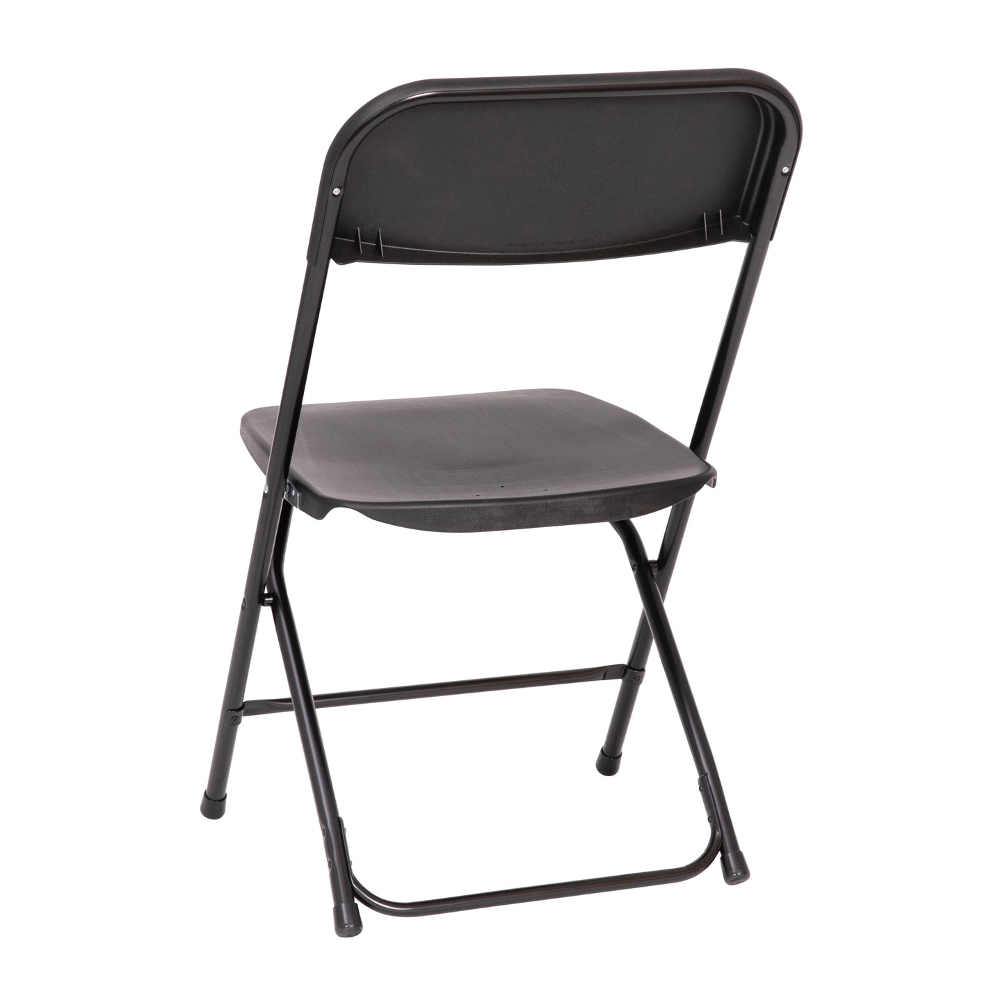 Hercules Big and Tall Commercial Folding Chair - Extra Wide 650LB. Capacity - Durable Plastic - Black, 4-Pack Black
