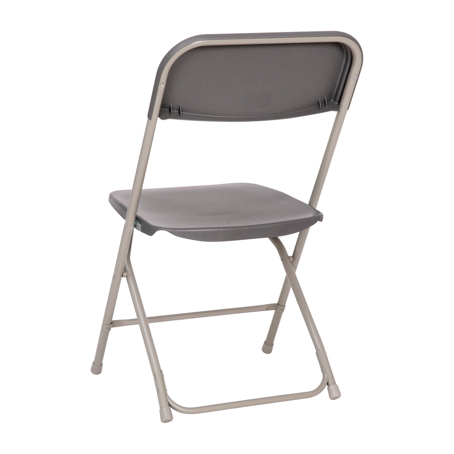 Hercules Big and Tall Commercial Folding Chair - Extra Wide 650LB. Capacity - Durable Plastic - Gray, 4-Pack Gray