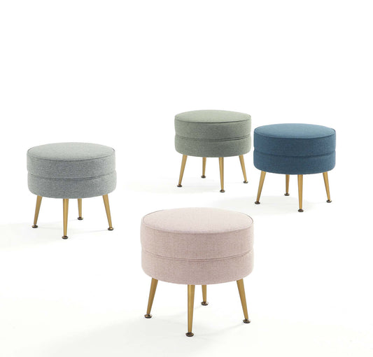Bailey Mid-Century Modern 1-Piece Accent Ottoman in Blue, Gray, Wheat and Sage Green 4-OT003-GD