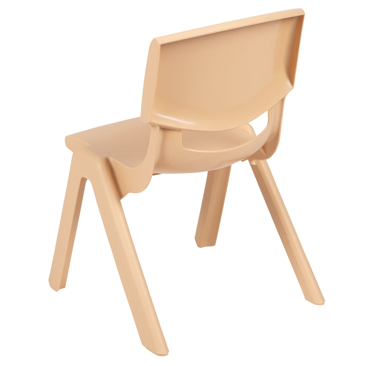 Whitney 4 Pack Natural Plastic Stackable School Chair with 12'' Seat Height Natural