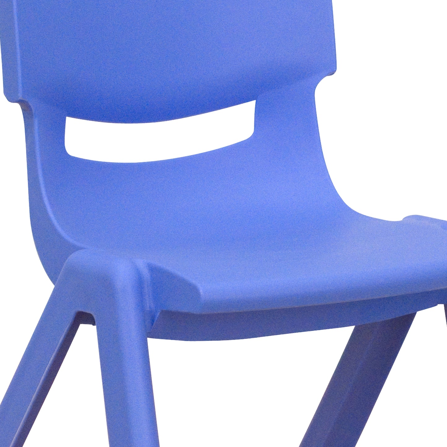 Whitney 4 Pack Blue Plastic Stackable School Chair with 10.5'' Seat Height Blue