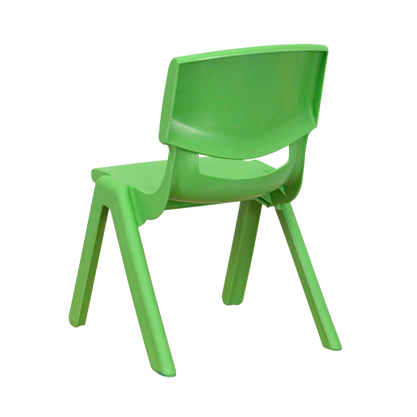 Whitney 4 Pack Green Plastic Stackable School Chair with 10.5'' Seat Height Green