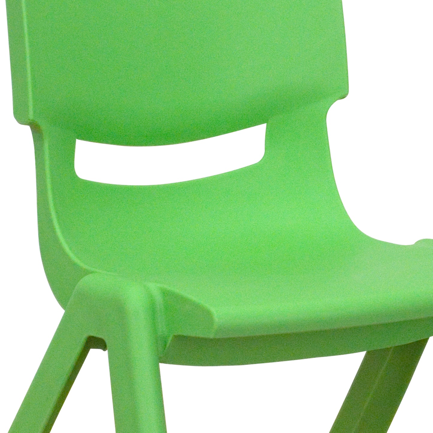 Whitney 4 Pack Green Plastic Stackable School Chair with 10.5'' Seat Height Green