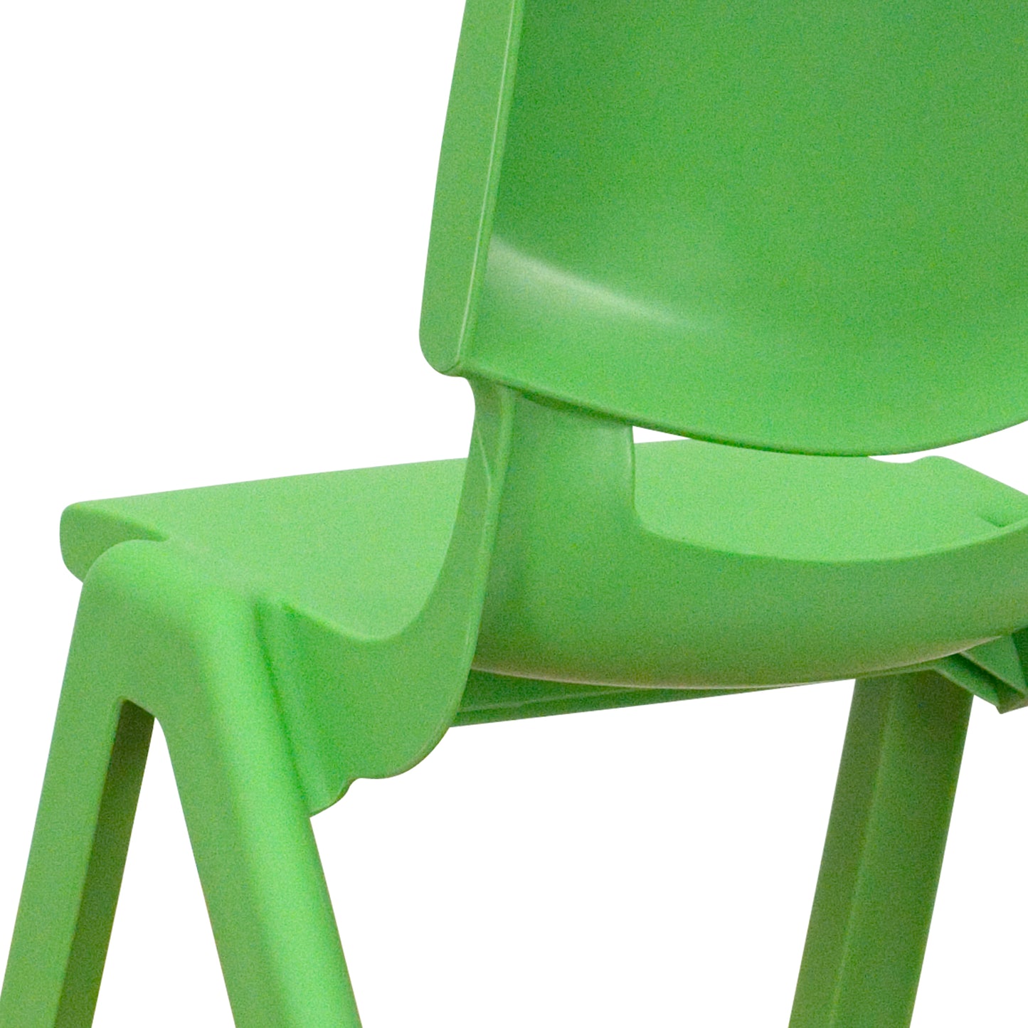Whitney 4 Pack Green Plastic Stackable School Chair with 10.5'' Seat Height Green