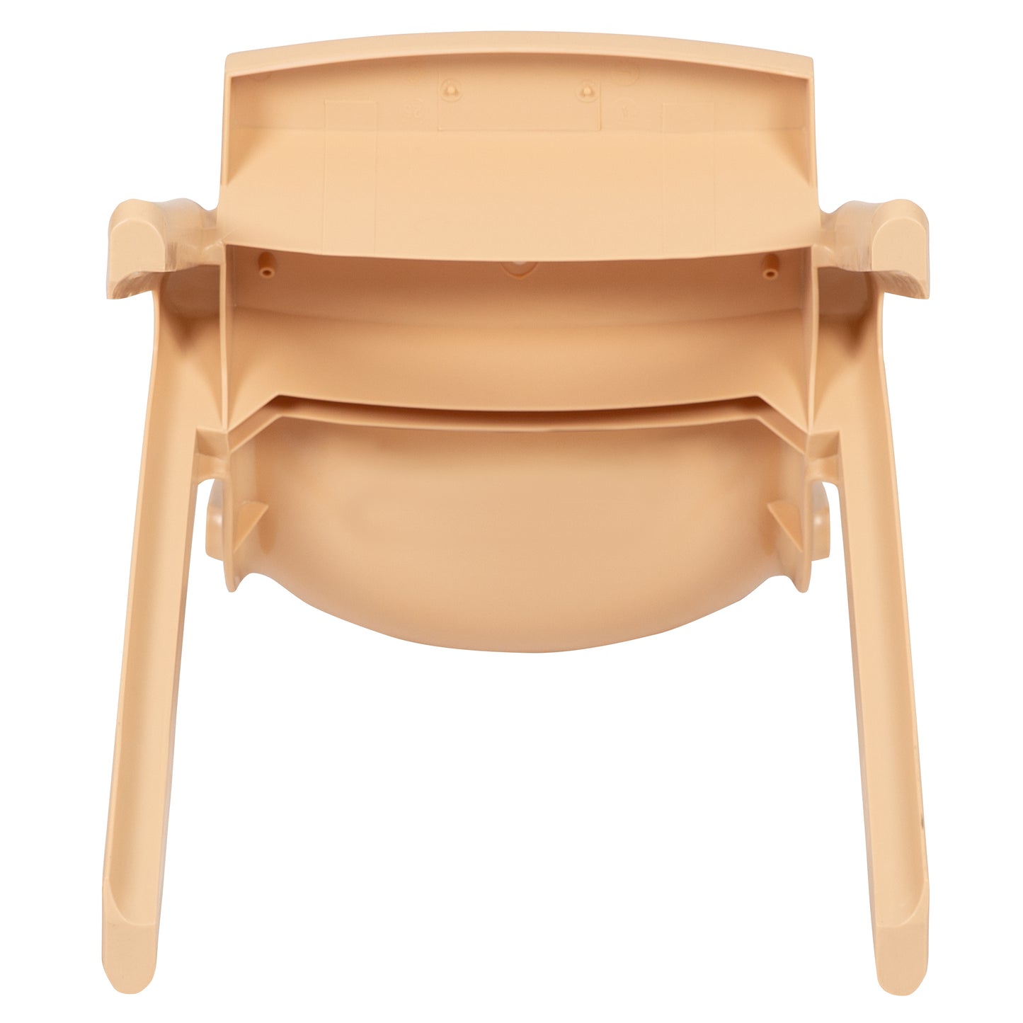 Whitney 4 Pack Natural Plastic Stackable School Chair with 10.5" Seat Height Natural