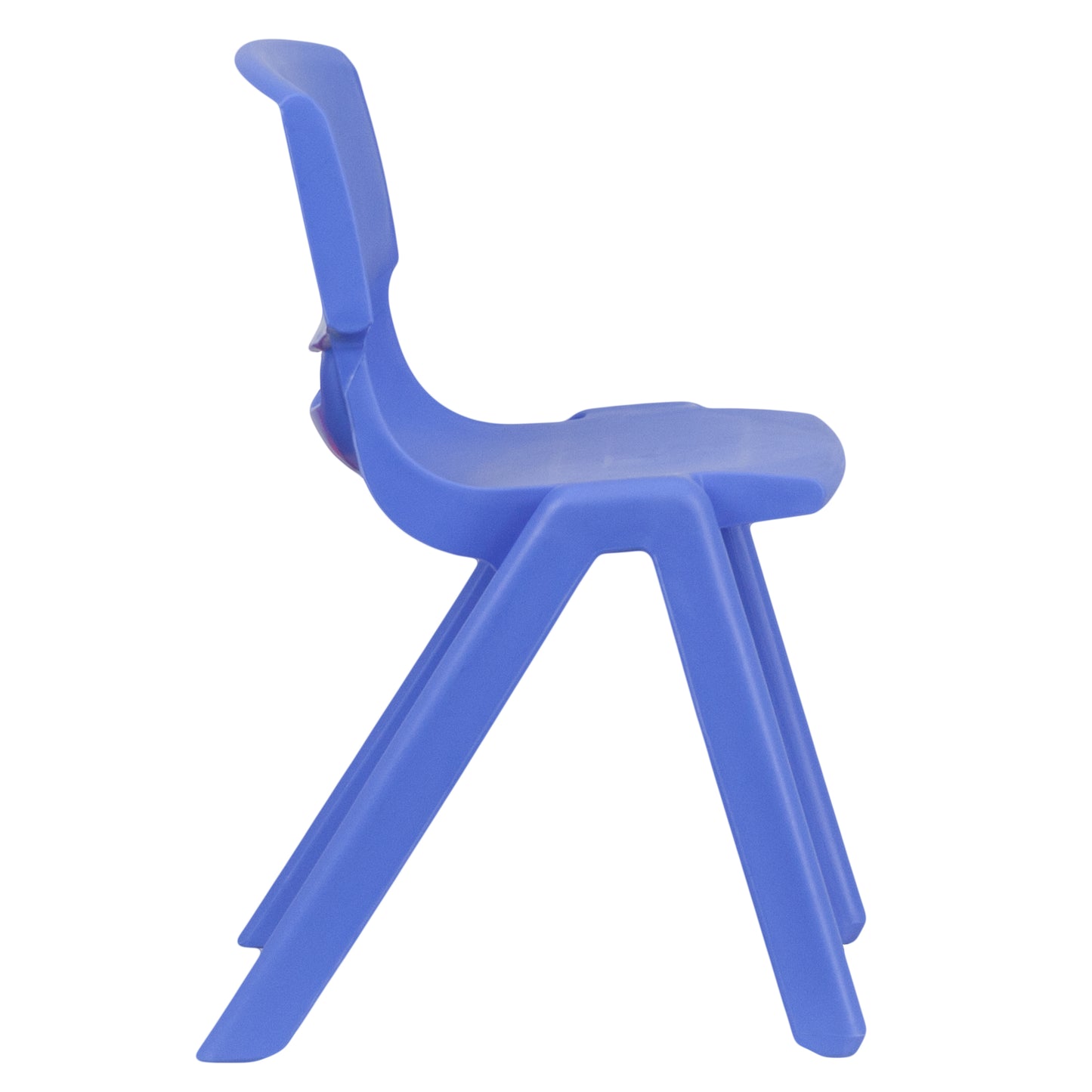 Whitney 4 Pack Blue Plastic Stackable School Chair with 13.25'' Seat Height Blue