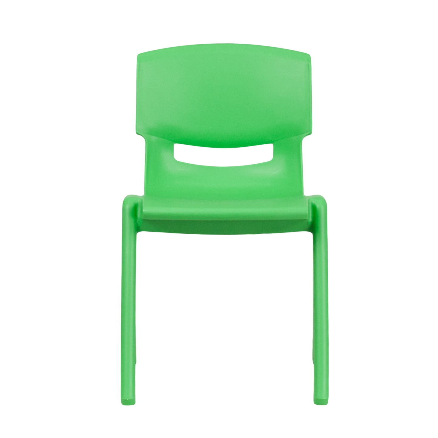 Whitney 4 Pack Green Plastic Stackable School Chair with 13.25'' Seat Height Green
