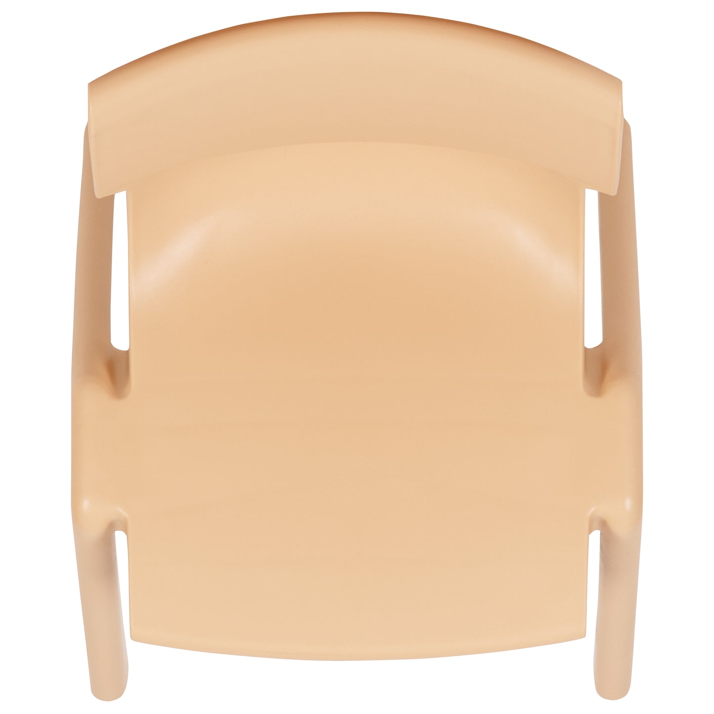 Whitney 4 Pack Natural Plastic Stackable School Chair with 13.25" Seat Height Natural