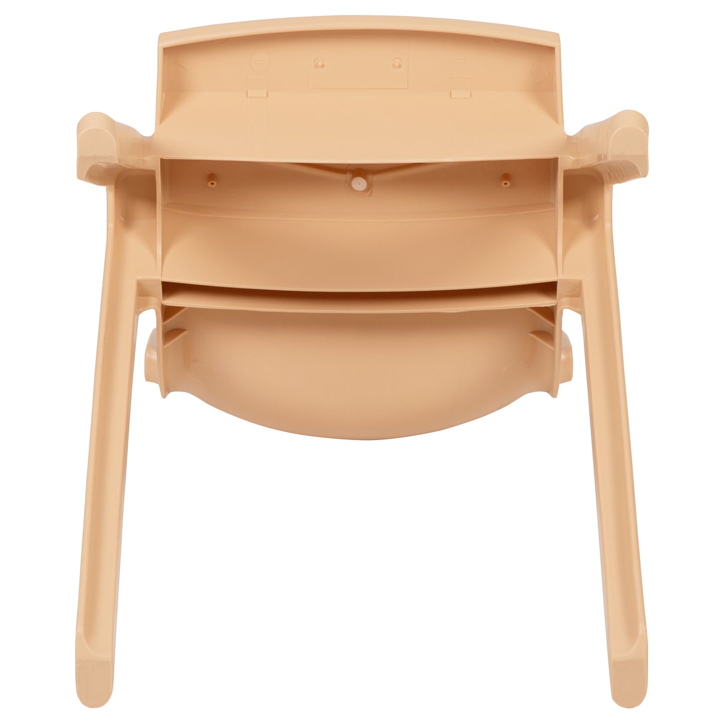 Whitney 4 Pack Natural Plastic Stackable School Chair with 13.25" Seat Height Natural