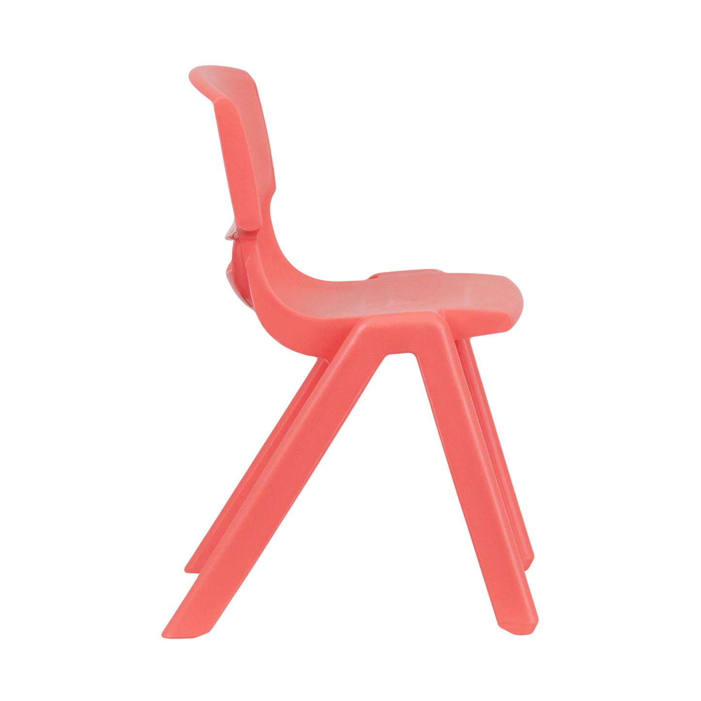 Whitney 4 Pack Red Plastic Stackable School Chair with 13.25'' Seat Height Red