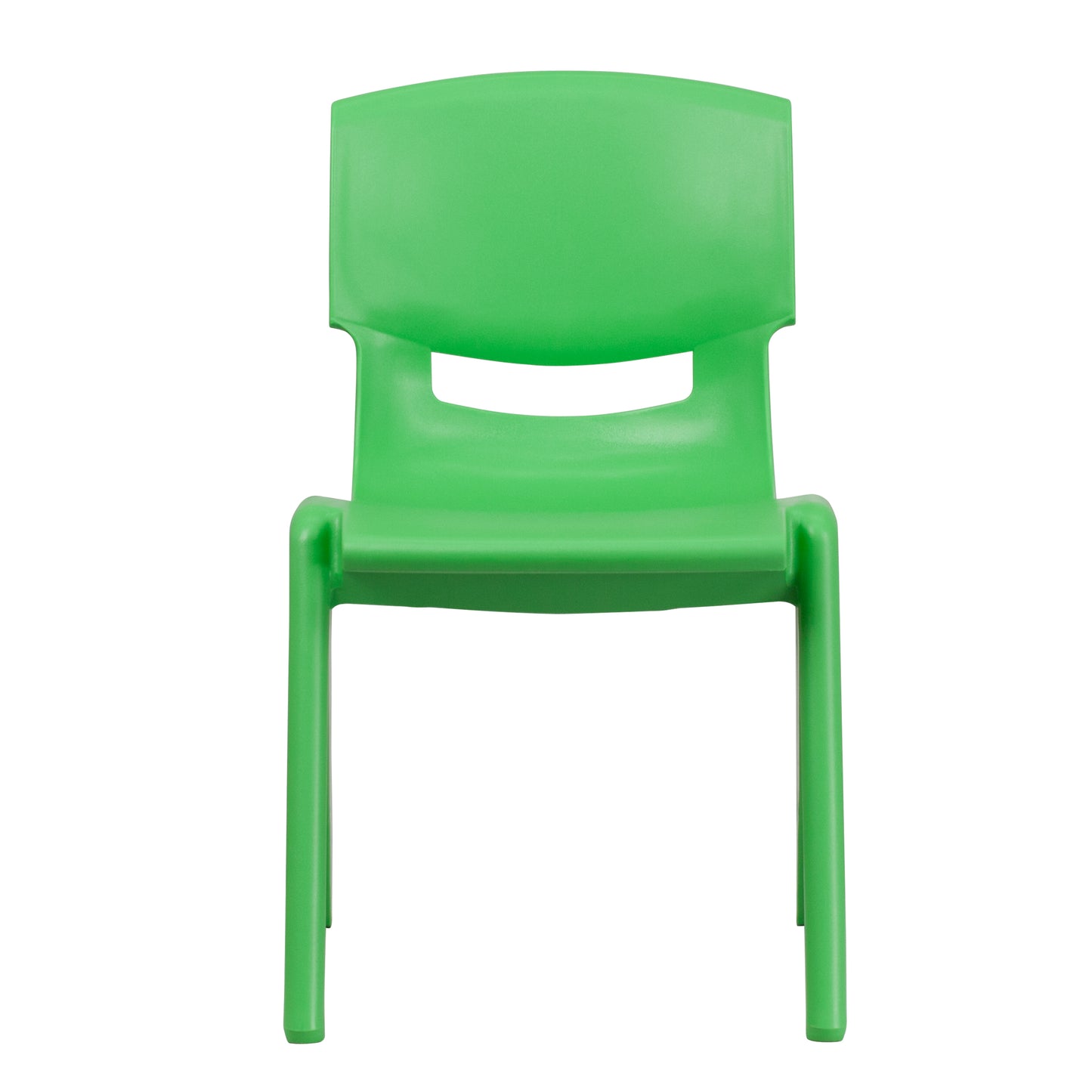 Whitney 4 Pack Green Plastic Stackable School Chair with 15.5'' Seat Height Green